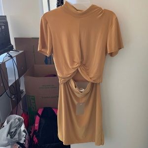 Two piece women’s shirt and crop top